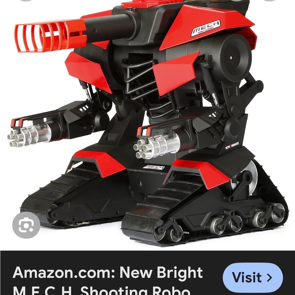 Mech Shooting Robo Kids Toy - Red and Black transformer